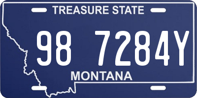 MT license plate 987284Y