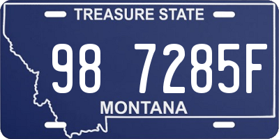 MT license plate 987285F