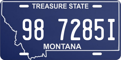 MT license plate 987285I