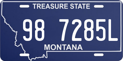 MT license plate 987285L