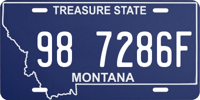MT license plate 987286F