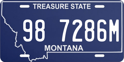 MT license plate 987286M