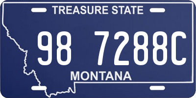MT license plate 987288C