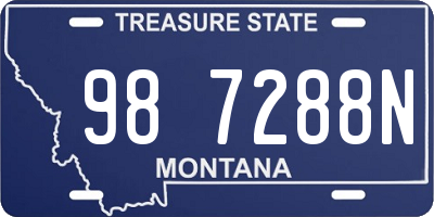 MT license plate 987288N