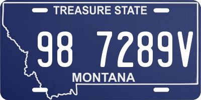 MT license plate 987289V