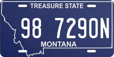 MT license plate 987290N