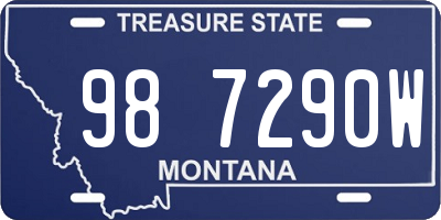 MT license plate 987290W