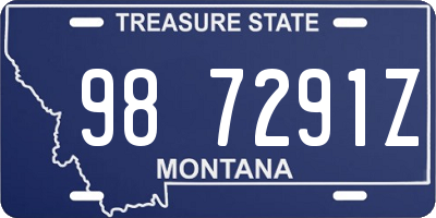 MT license plate 987291Z