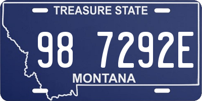 MT license plate 987292E