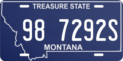 MT license plate 987292S