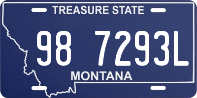 MT license plate 987293L