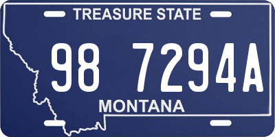 MT license plate 987294A