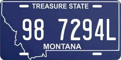 MT license plate 987294L