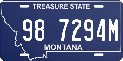 MT license plate 987294M