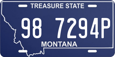 MT license plate 987294P