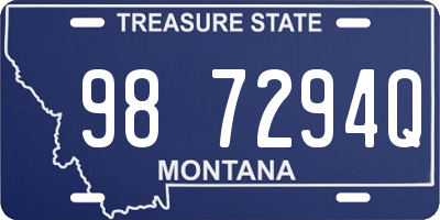 MT license plate 987294Q