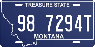 MT license plate 987294T