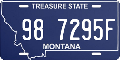 MT license plate 987295F