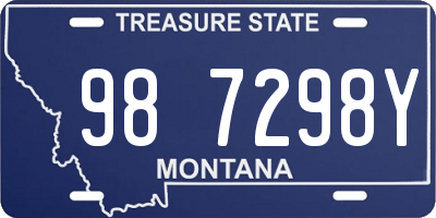 MT license plate 987298Y