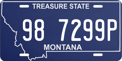 MT license plate 987299P