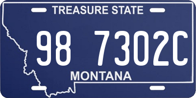 MT license plate 987302C