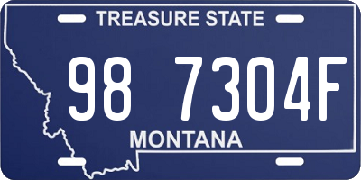 MT license plate 987304F