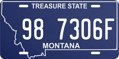 MT license plate 987306F