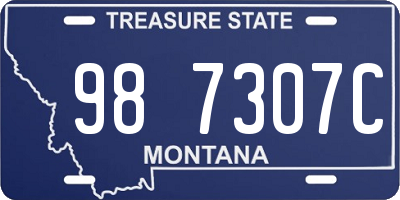 MT license plate 987307C