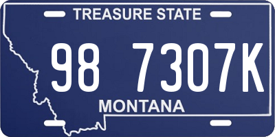 MT license plate 987307K