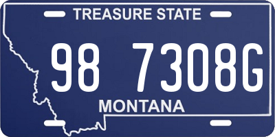 MT license plate 987308G