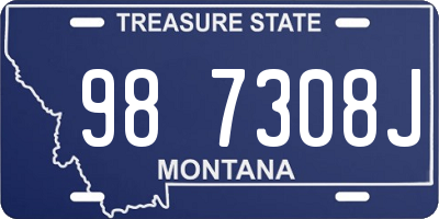 MT license plate 987308J