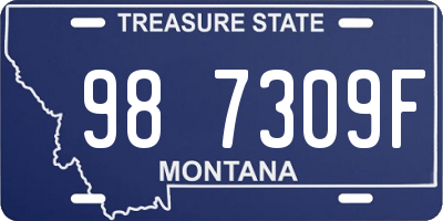 MT license plate 987309F