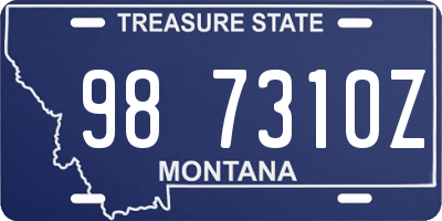 MT license plate 987310Z