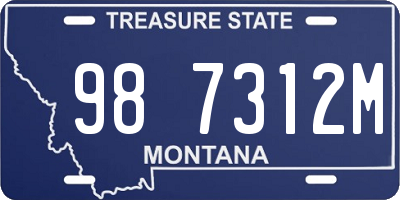 MT license plate 987312M