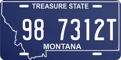 MT license plate 987312T