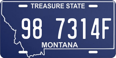 MT license plate 987314F