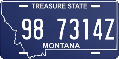 MT license plate 987314Z