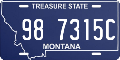 MT license plate 987315C