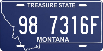 MT license plate 987316F