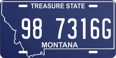 MT license plate 987316G