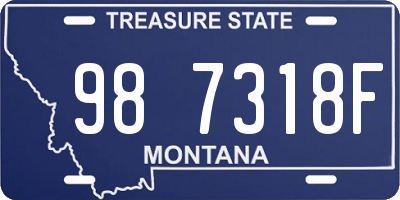 MT license plate 987318F