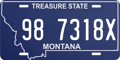 MT license plate 987318X