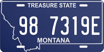 MT license plate 987319E