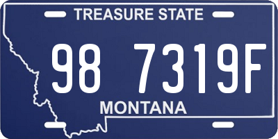 MT license plate 987319F