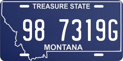 MT license plate 987319G