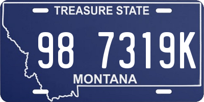 MT license plate 987319K