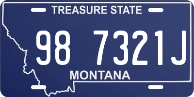 MT license plate 987321J