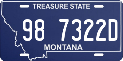 MT license plate 987322D