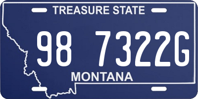 MT license plate 987322G