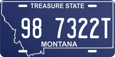 MT license plate 987322T